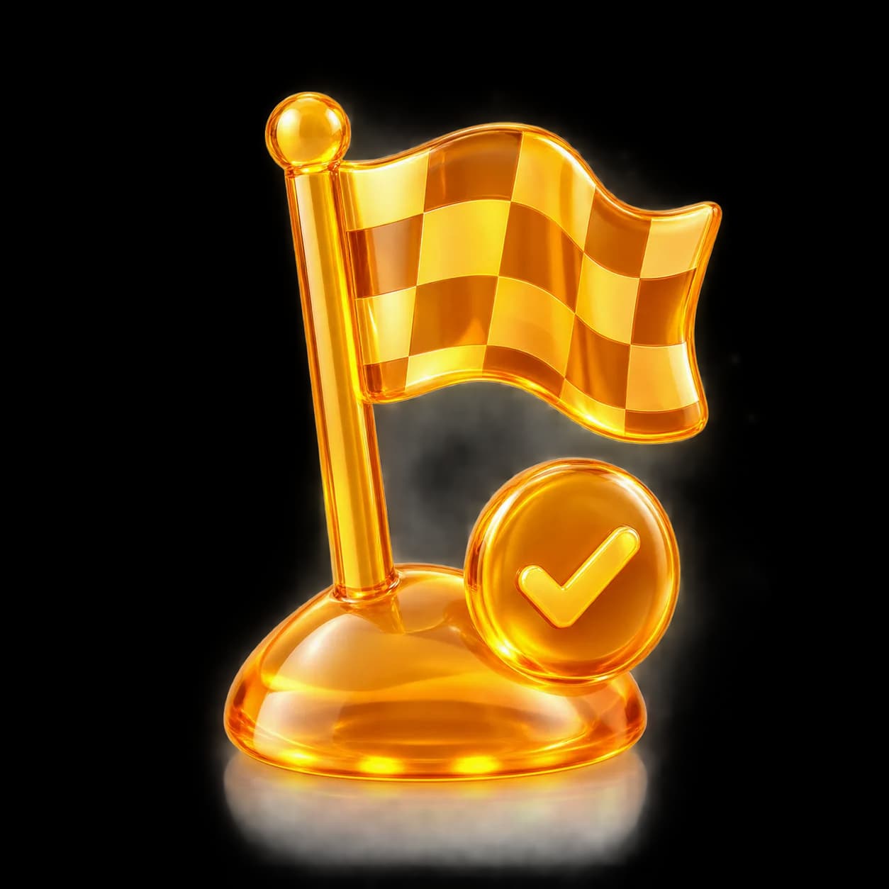 3D finish flag icon
