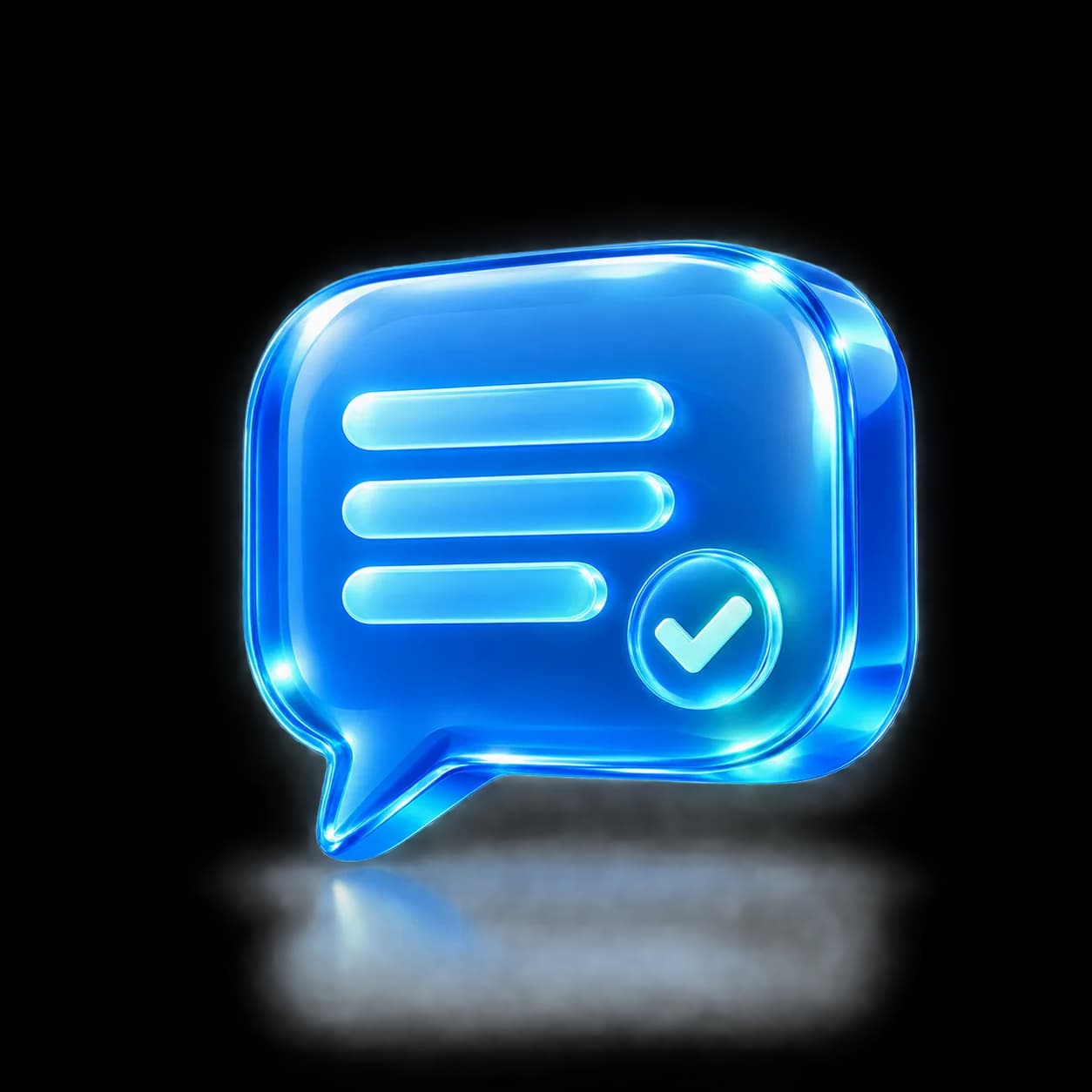 3D speech bubble icon