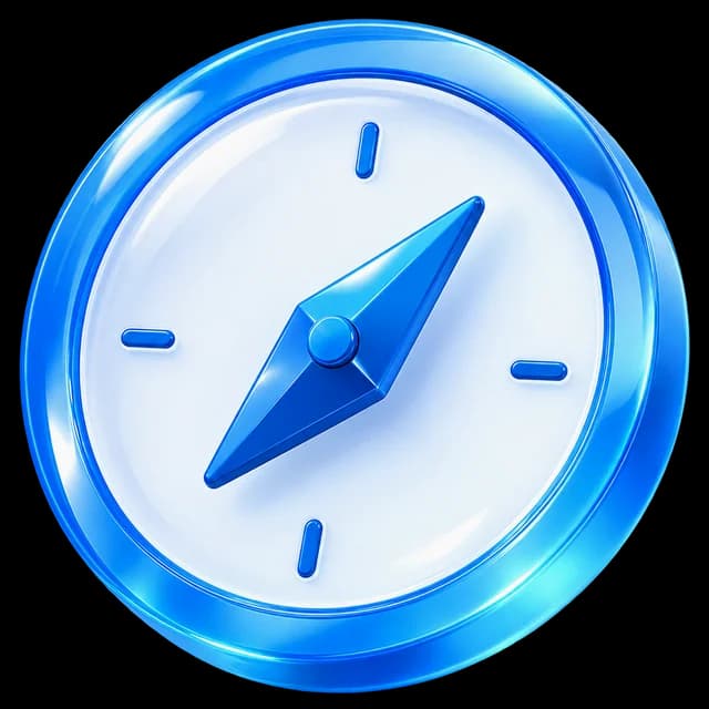 3D compass icon