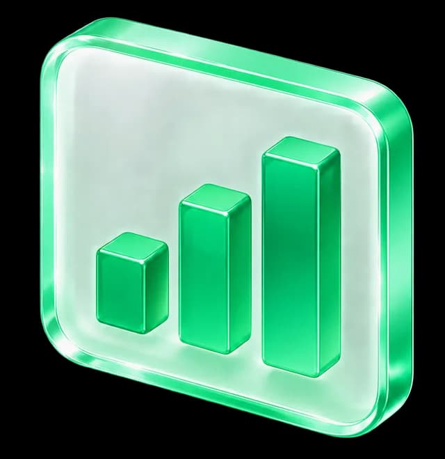 3D bar chart icon